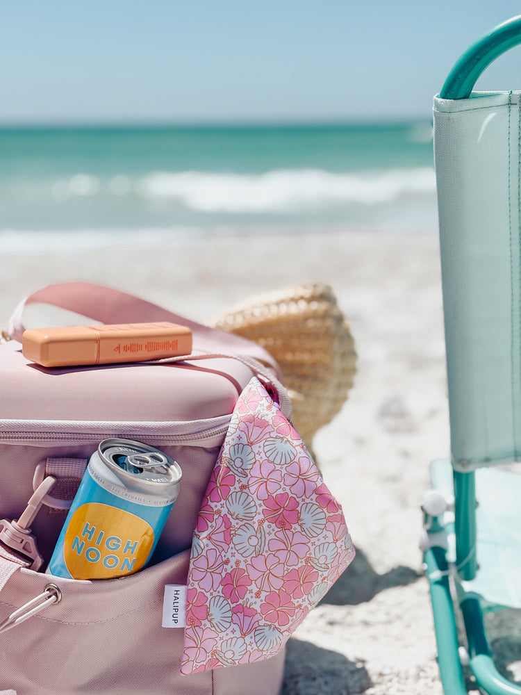 Sharks & Hibiscus Reversible dog bandana
