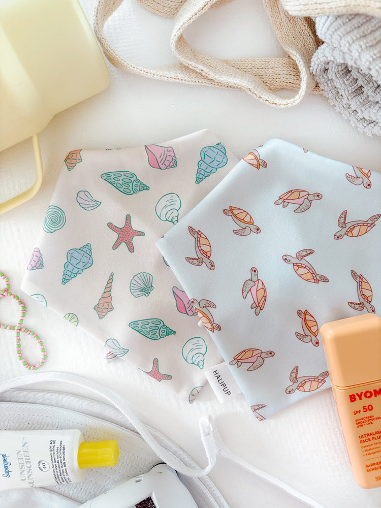 Turtles & shells Reversible Dog Bandana