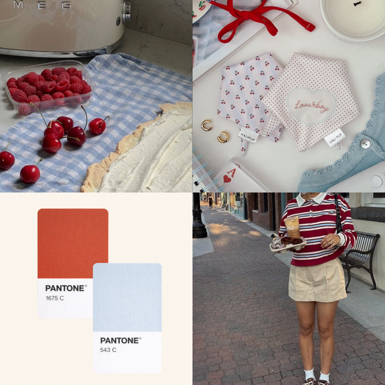 Loverboy & Striped Cherries Dog Bandana