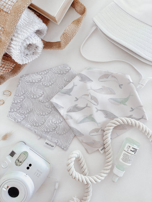 Whales & Waves Dog Bandana