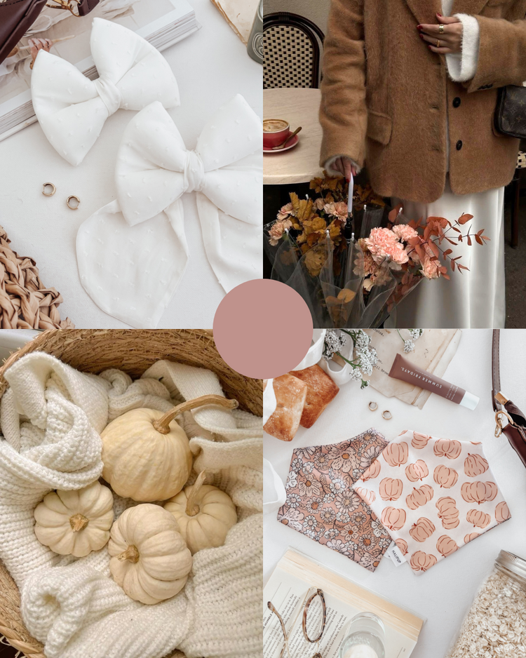 Fall Flora & Pumpkins Dog Bandana