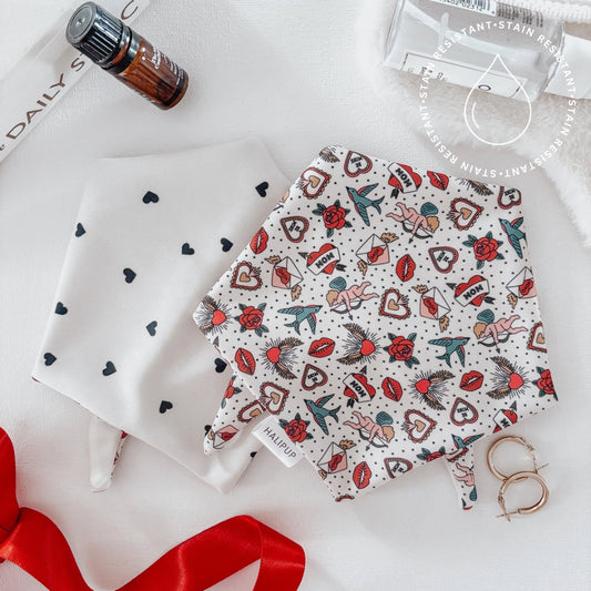 Stupid Cupid Reversible Dog Bandana