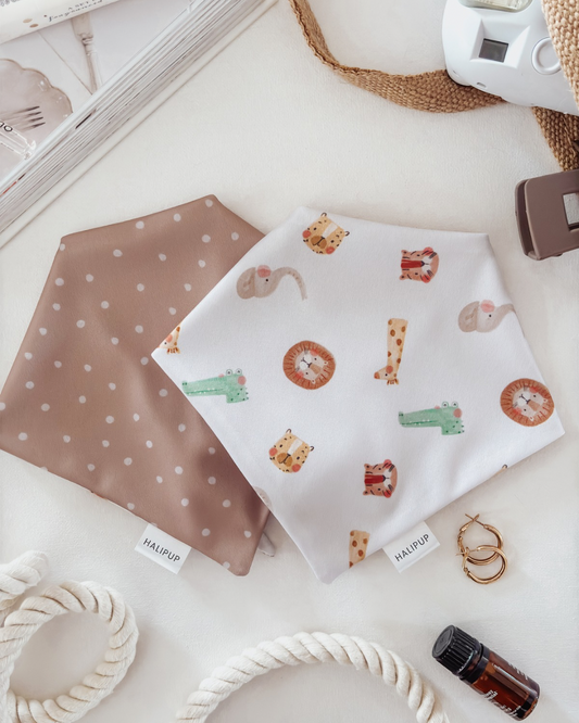 Safari Pup reversible dog bandana