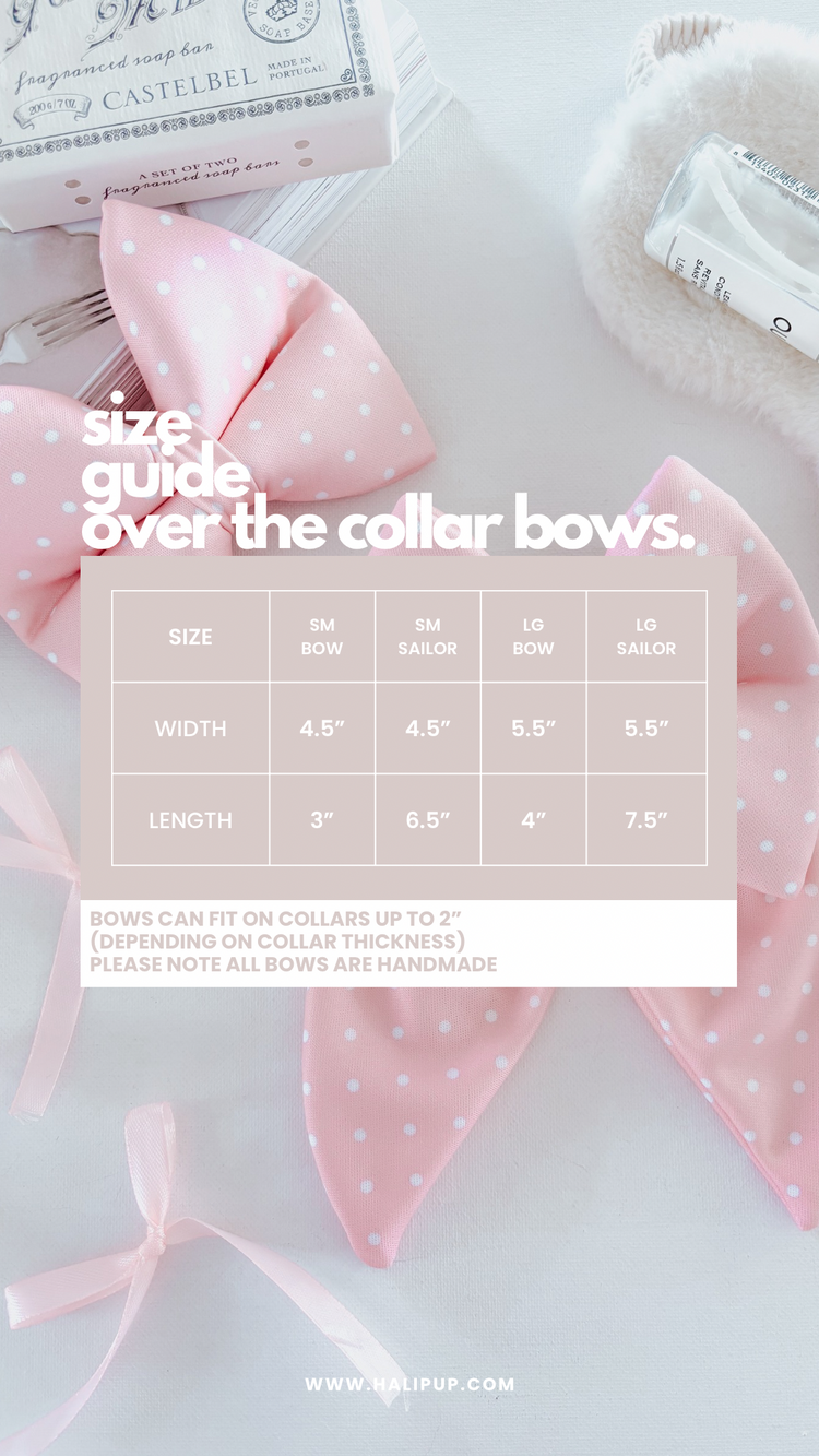 Black and White Polkadot Dog Bow