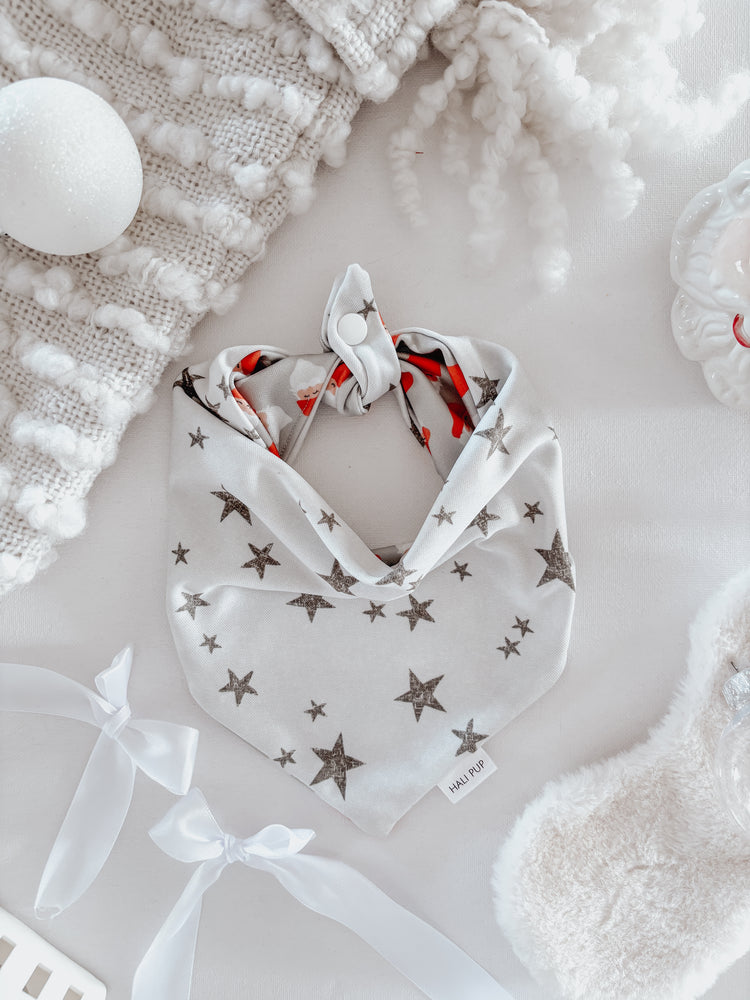 Santas & Stars Reversible Dog Bandana