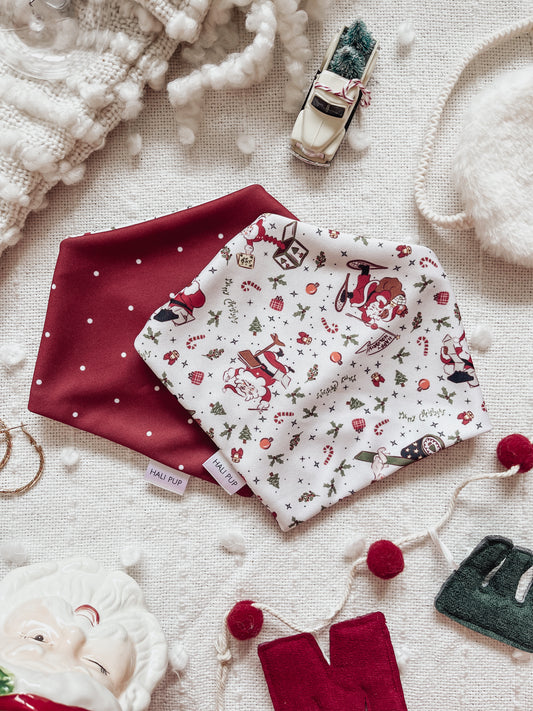 Retro Christmas & Polkadots Adult Scrunchies