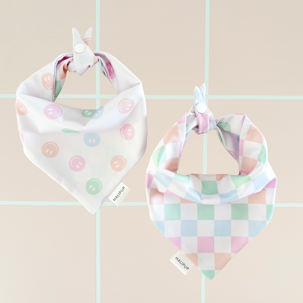 Neon Smiley Dog Bandana