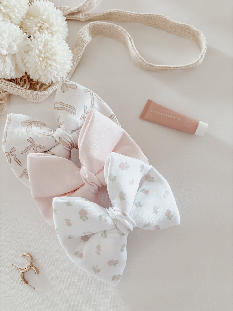 Blush Pink Over The Collar Dog Bow