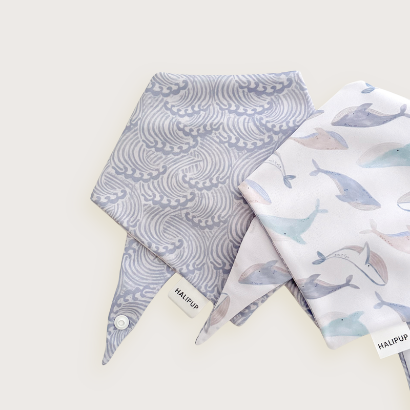 Whales & Waves Dog Bandana
