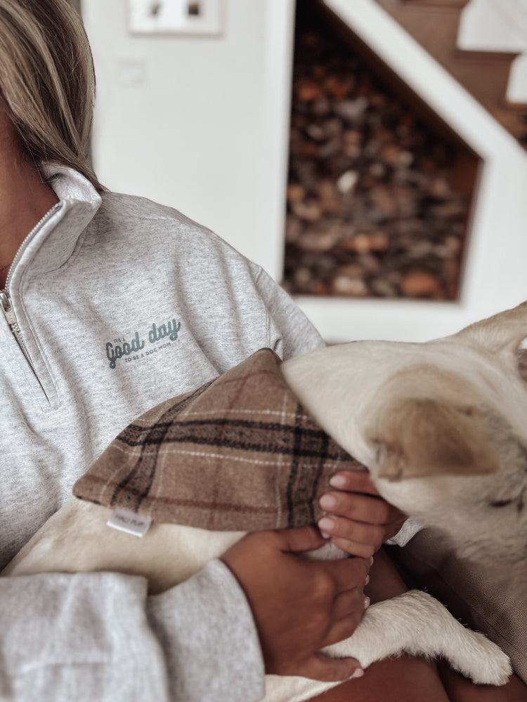 It’s A Good Day To Be A Dog Mom 1/4 Zip Crewneck