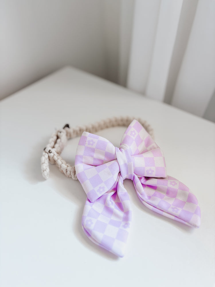 Lavender Daisy Over the collar bow/sailor bow