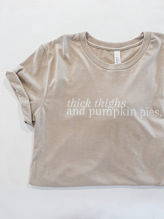 Thick Thighs & Pumpkin Pies Adult Tshirt