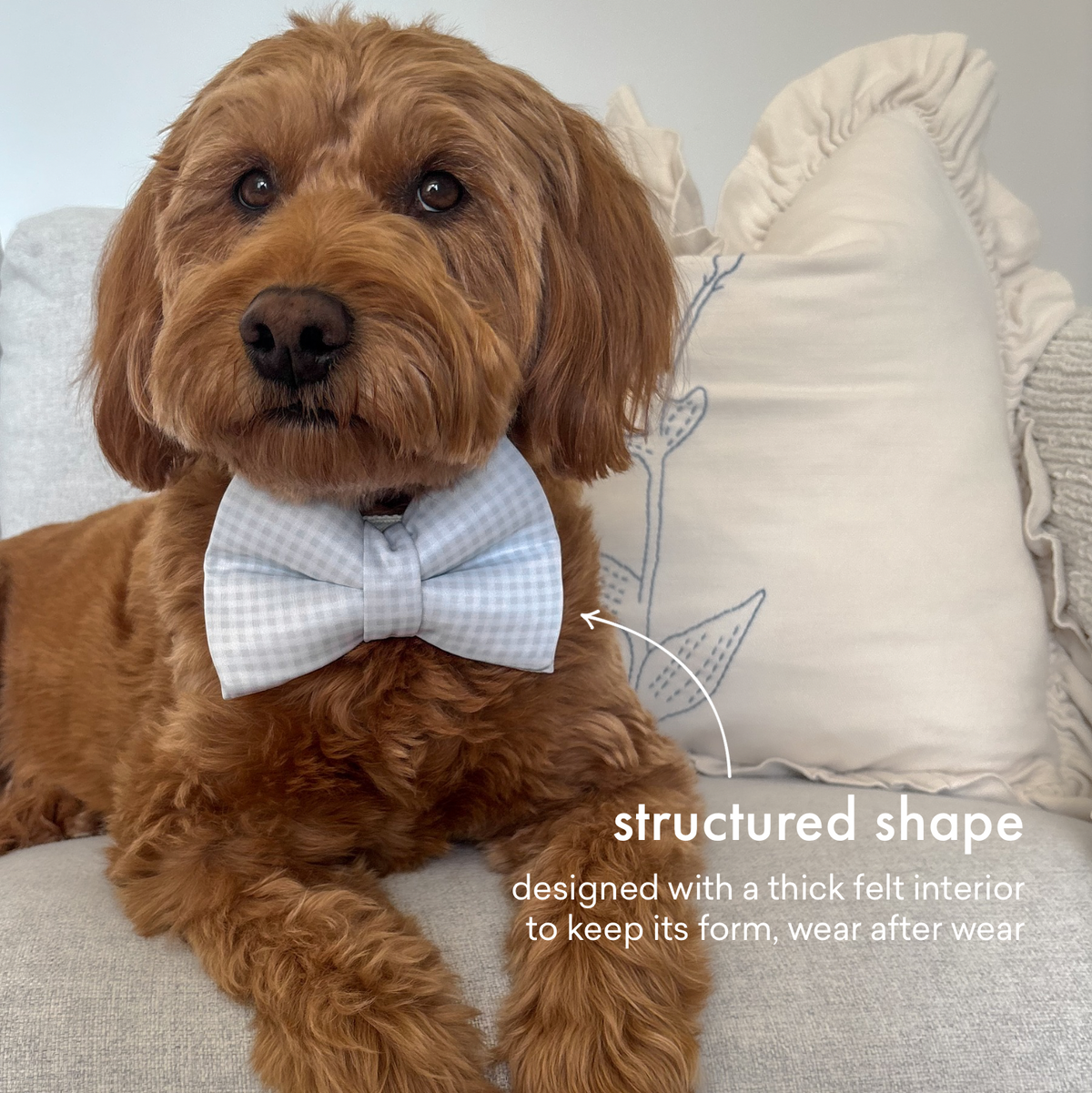 Gingham Classic Dog Bow