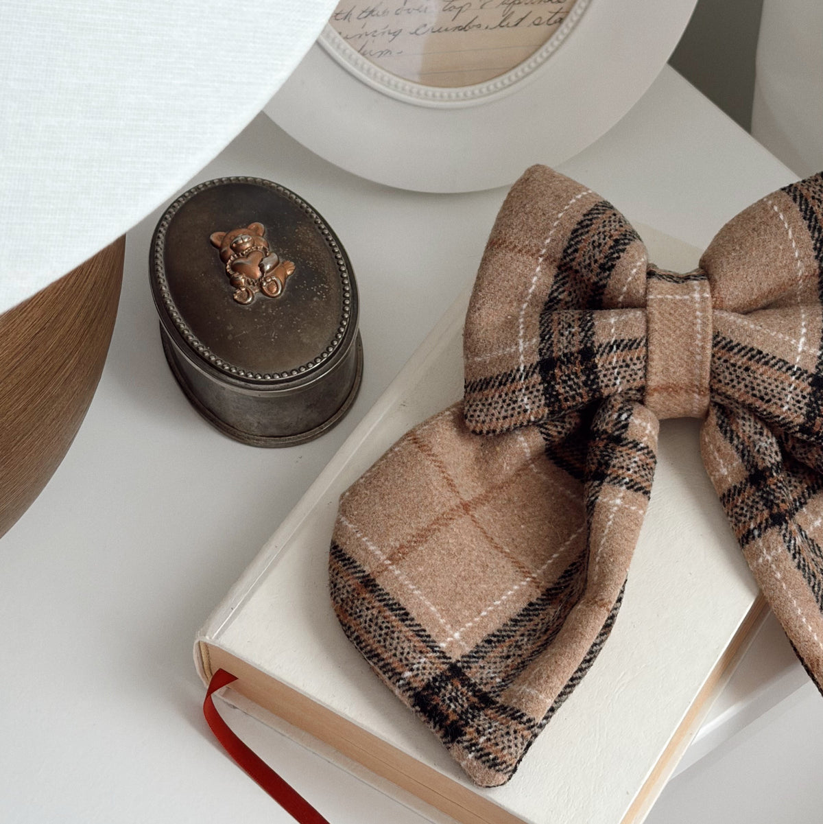 Grandpa Plaid Sailor Bow