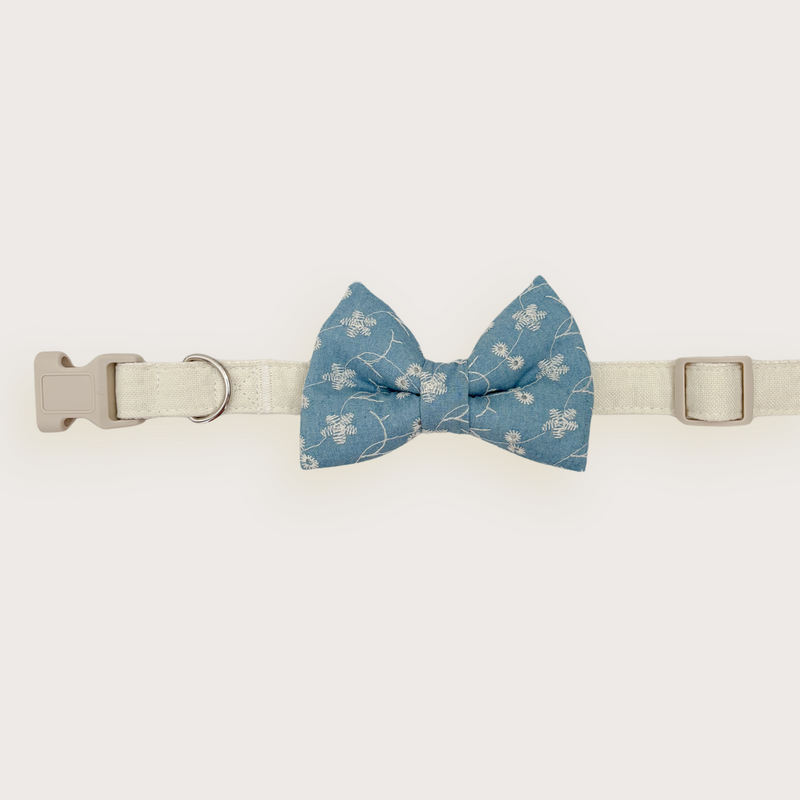 Denim Eyelet Classic Bow