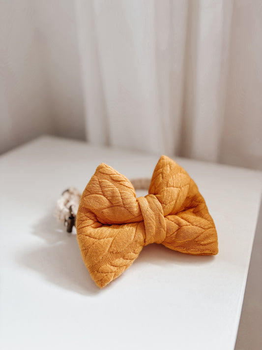 Harvest Knit Dog Bow