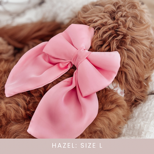 Barbie Pink Over the collar dog bow