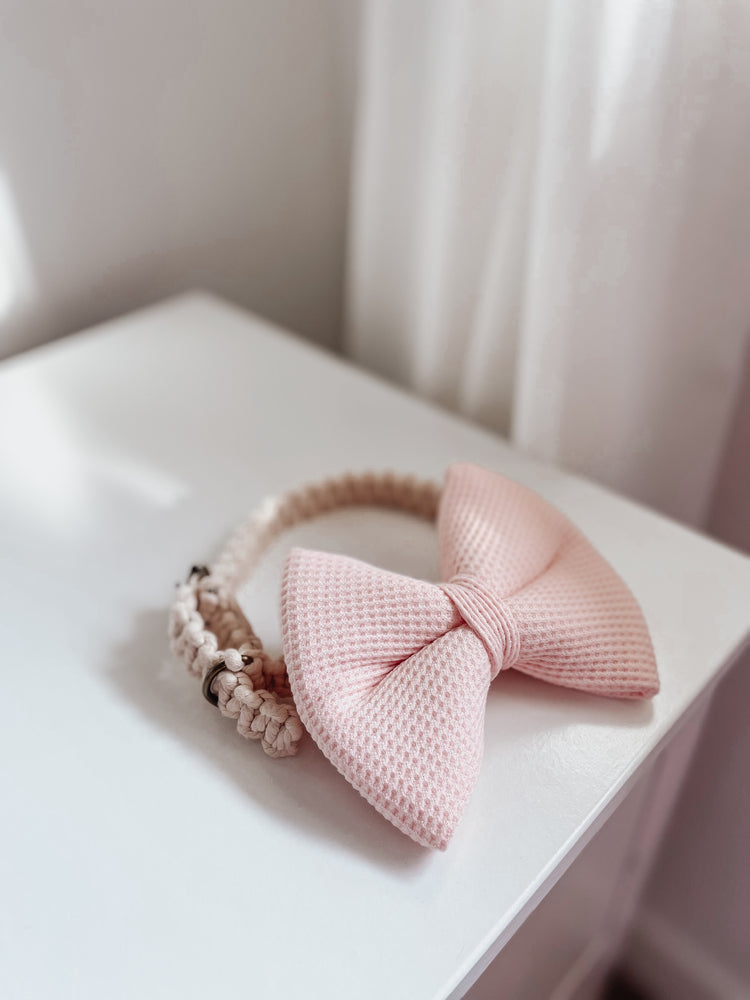 Blush Pink Waffle Knit Scrunchie