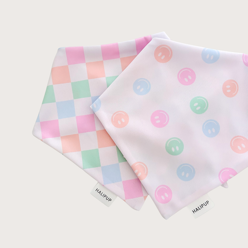 Neon Smiley Dog Bandana