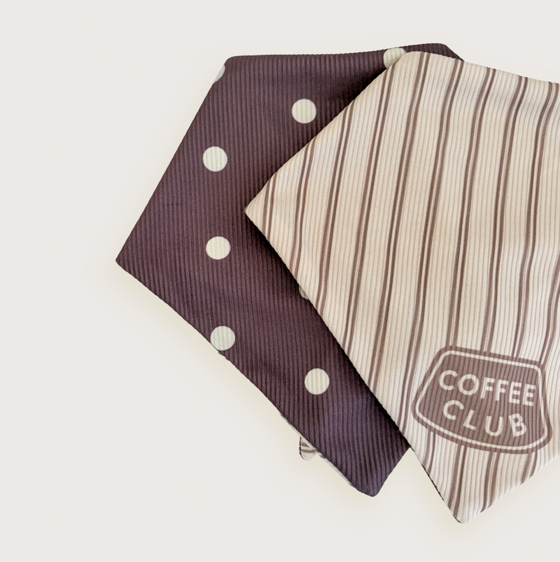Coffee Club Ribbed Dog Bandana