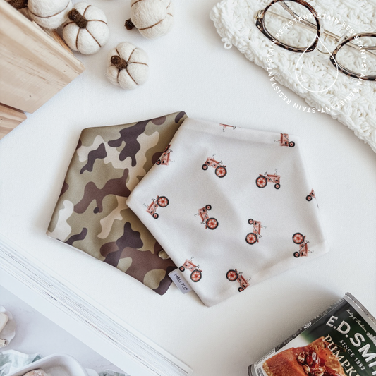 Farm Tractors With Reversible Camo Dog Bandana