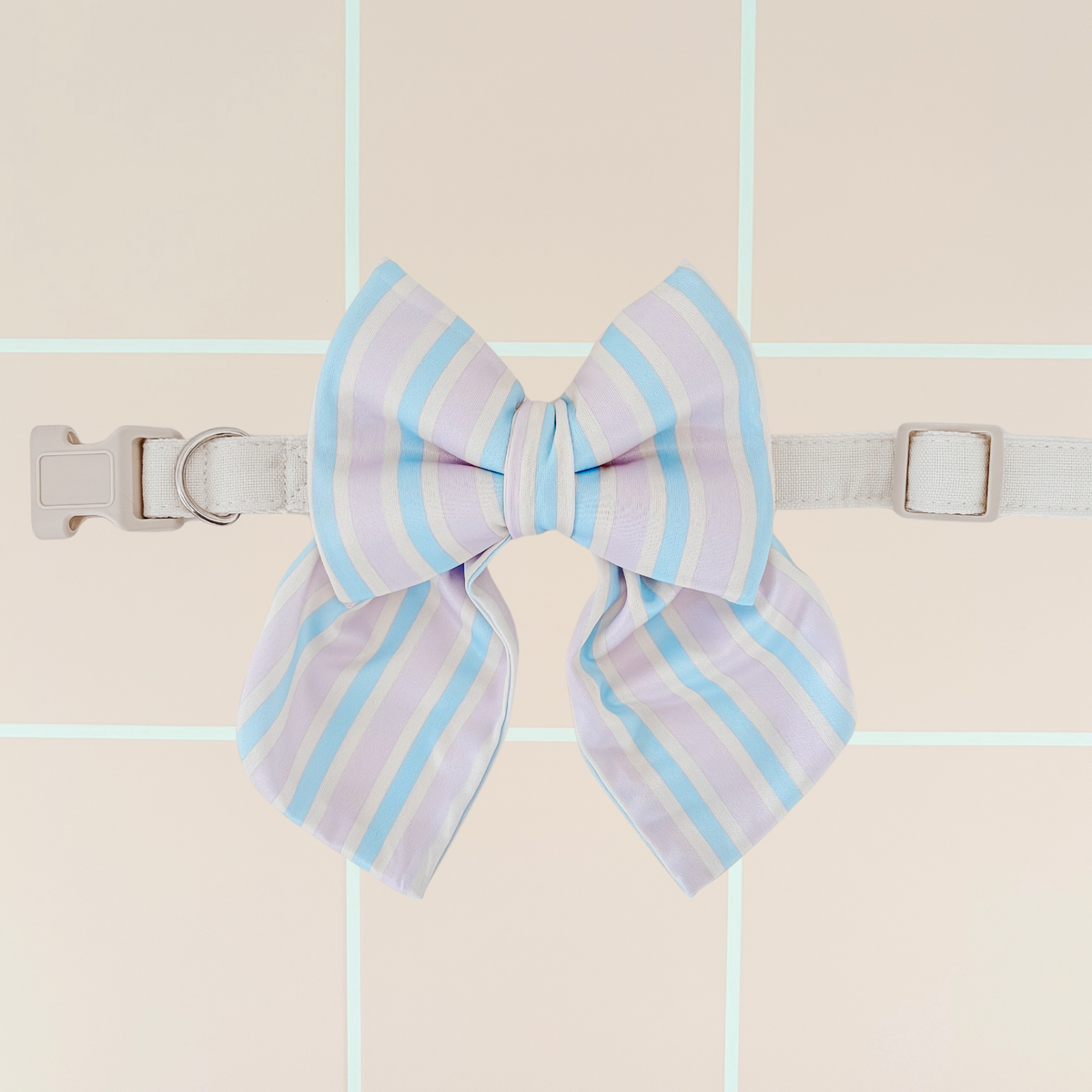 Waterbaby Stripe Sailor Dog Bow