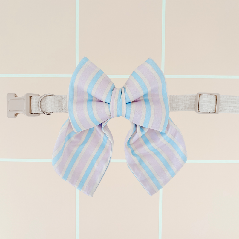 Waterbaby Stripe Sailor Dog Bow