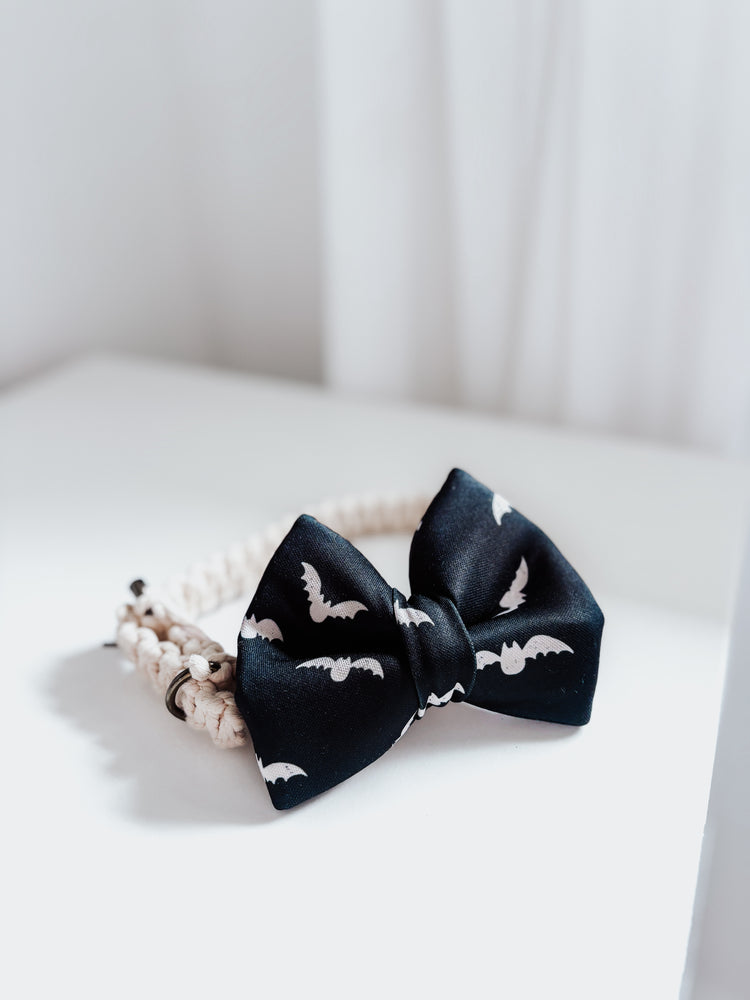 Bats over the collar dog bow