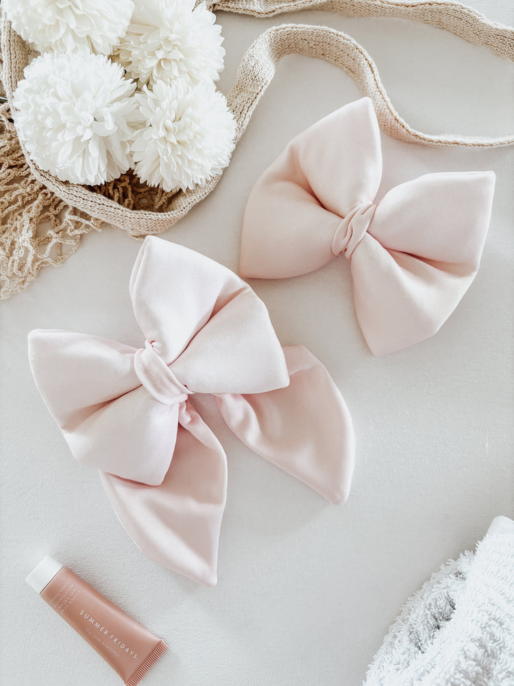 Blush Pink Over The Collar Dog Bow