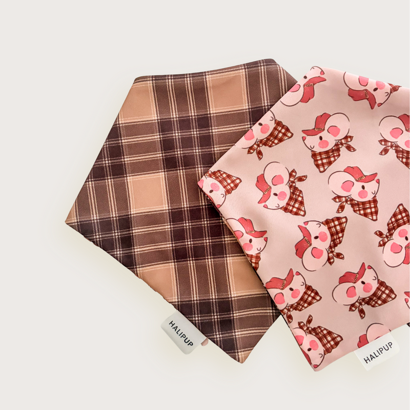 Field Mice & Plaid Dog Bandana