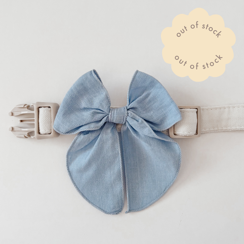 Blue Pinwheel Sailor Bow
