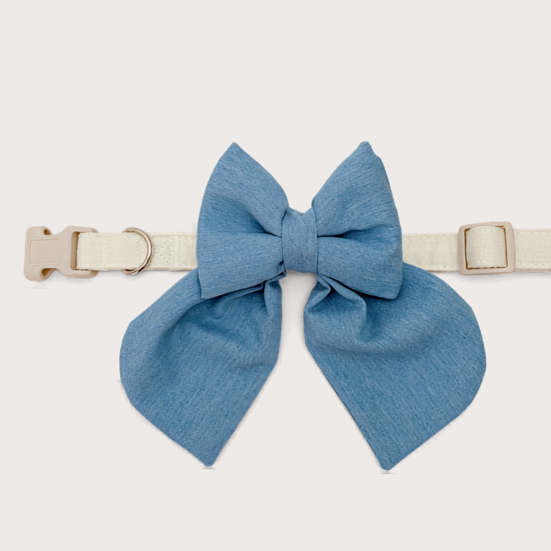 Blue Denim Sailor Bow