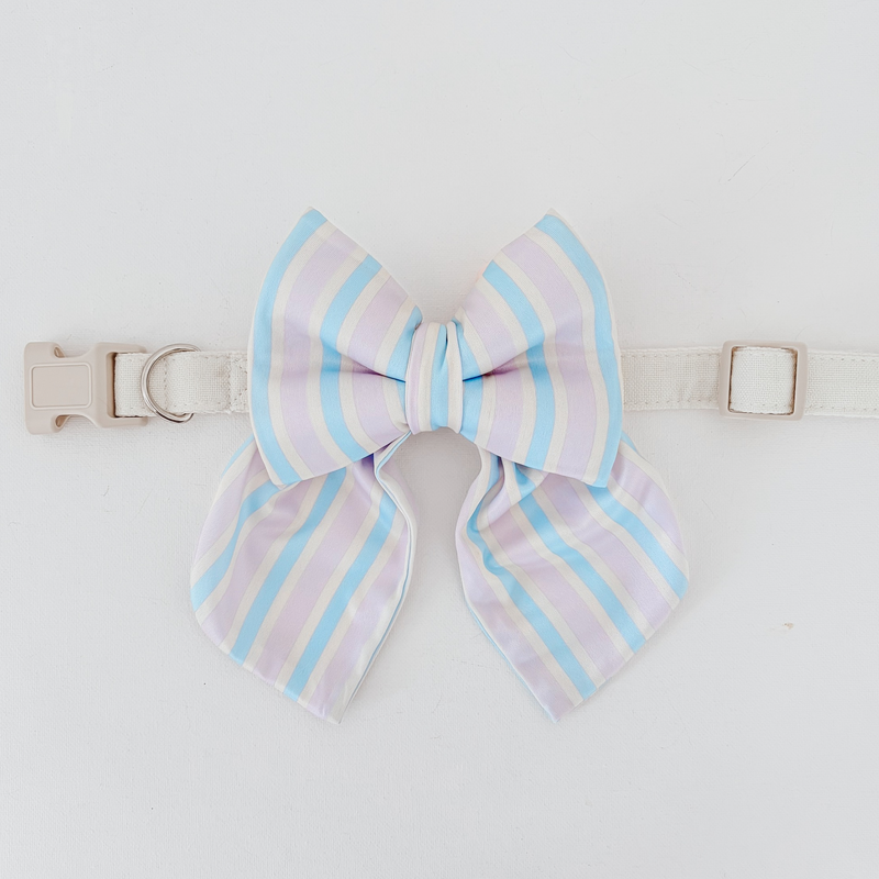 Waterbaby Stripe Sailor Dog Bow