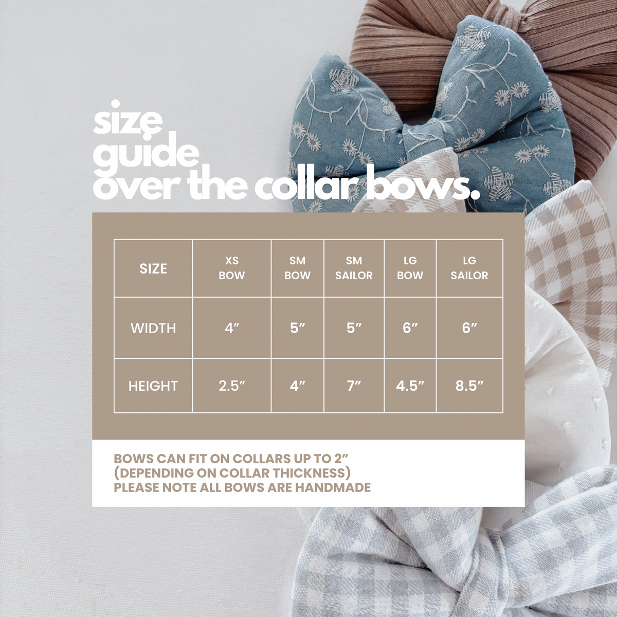 Oat Gingham Sailor Bow