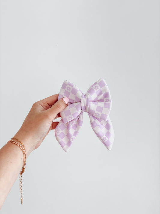 Lavender Daisy Scrunchie