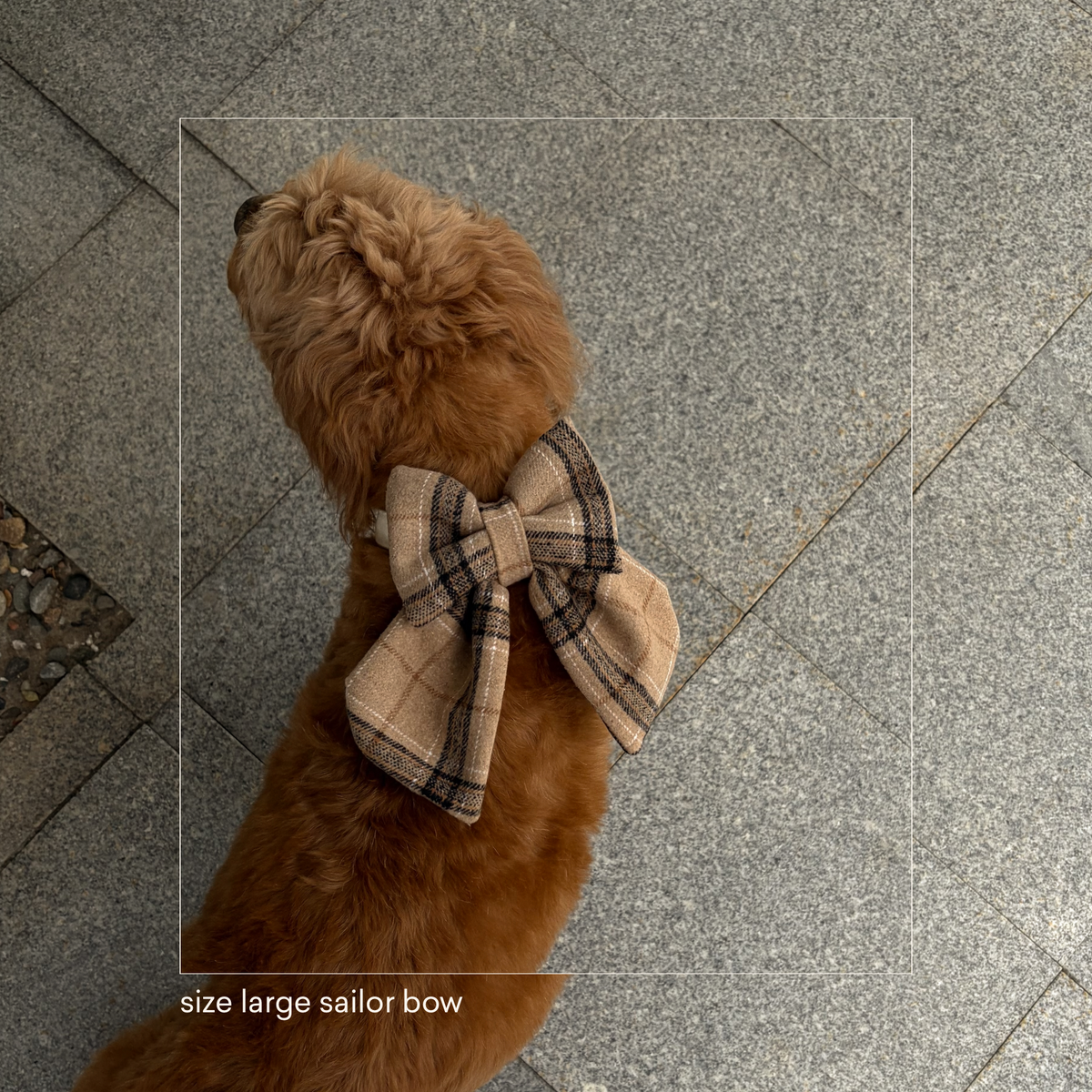 Grandpa Plaid Sailor Bow