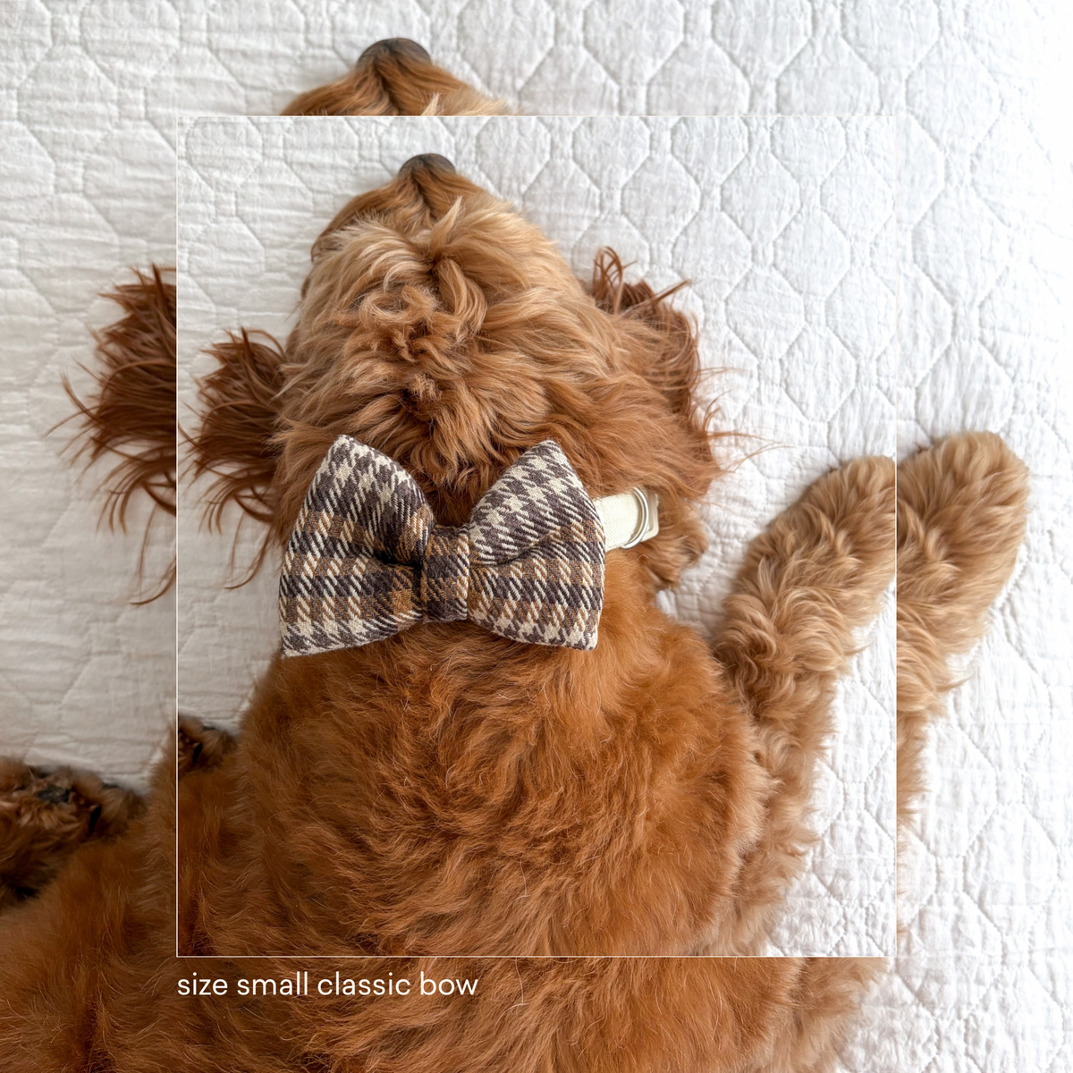Brown Plaid Classic Bow