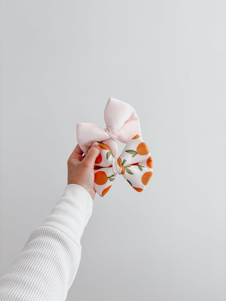 Blush Pink Over The Collar Dog Bow