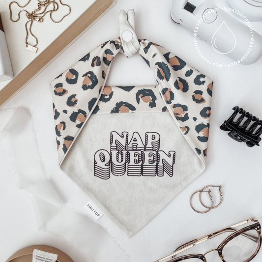 Nap Queen With Reversible Leopard Dog Bandana