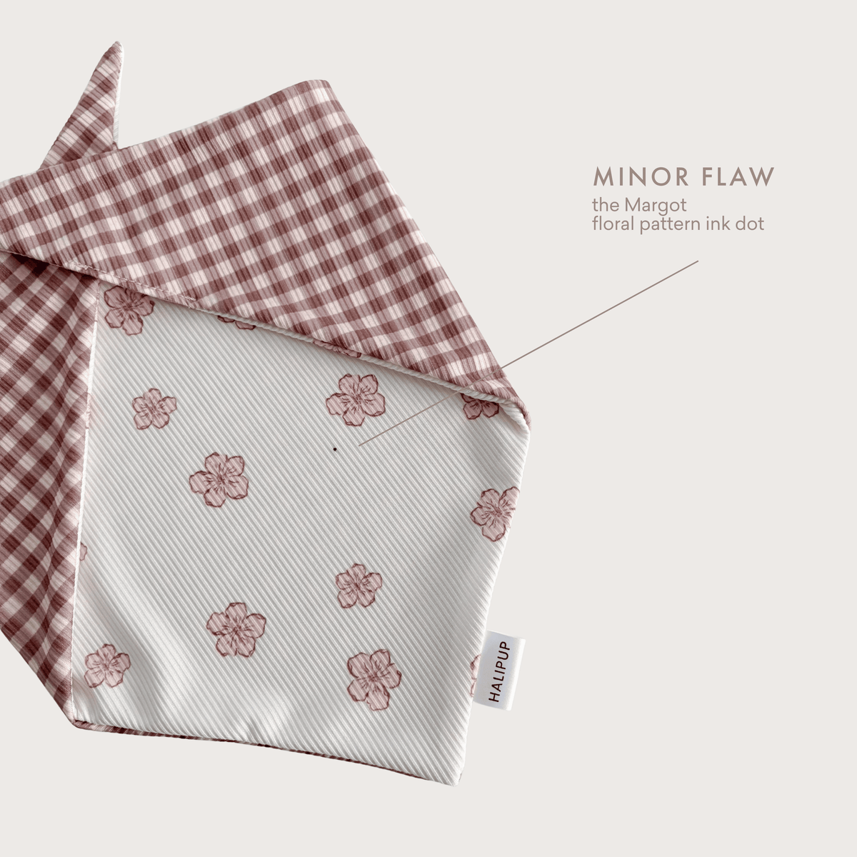 MINOR FLAW The Margot Ribbed Dog Bandana