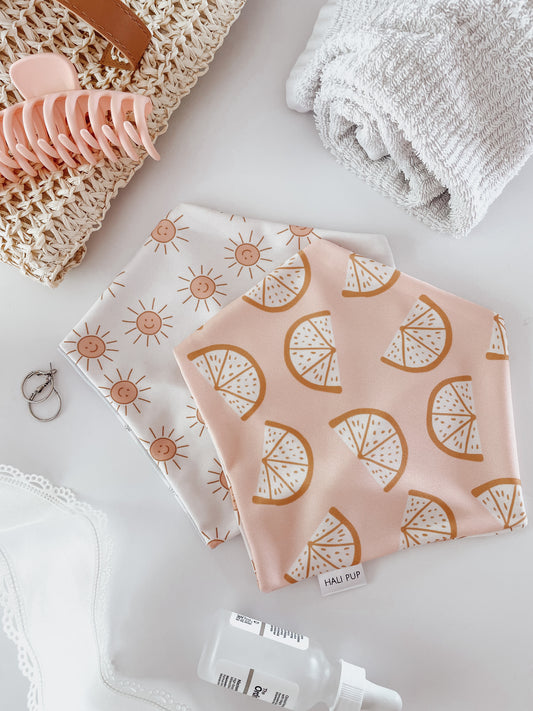 Grapefruit & Boho Suns, Dog Bandana